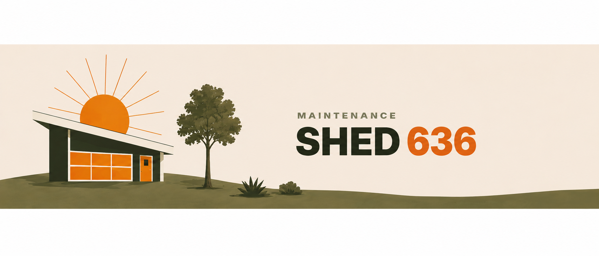 Maintenance Shed 636 mid-century workshop landscape